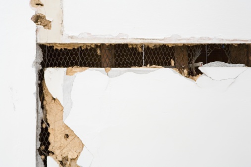 damaged and defective drywall