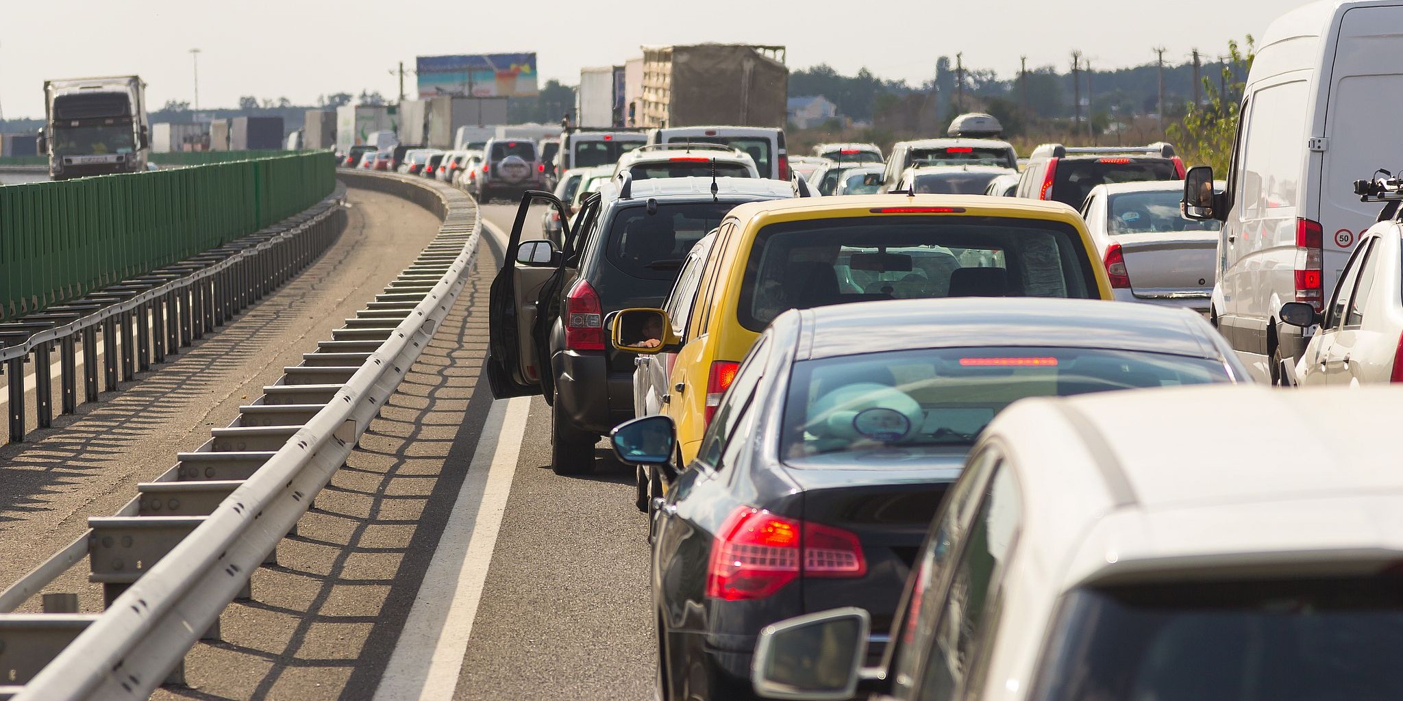 cars in traffic on highway