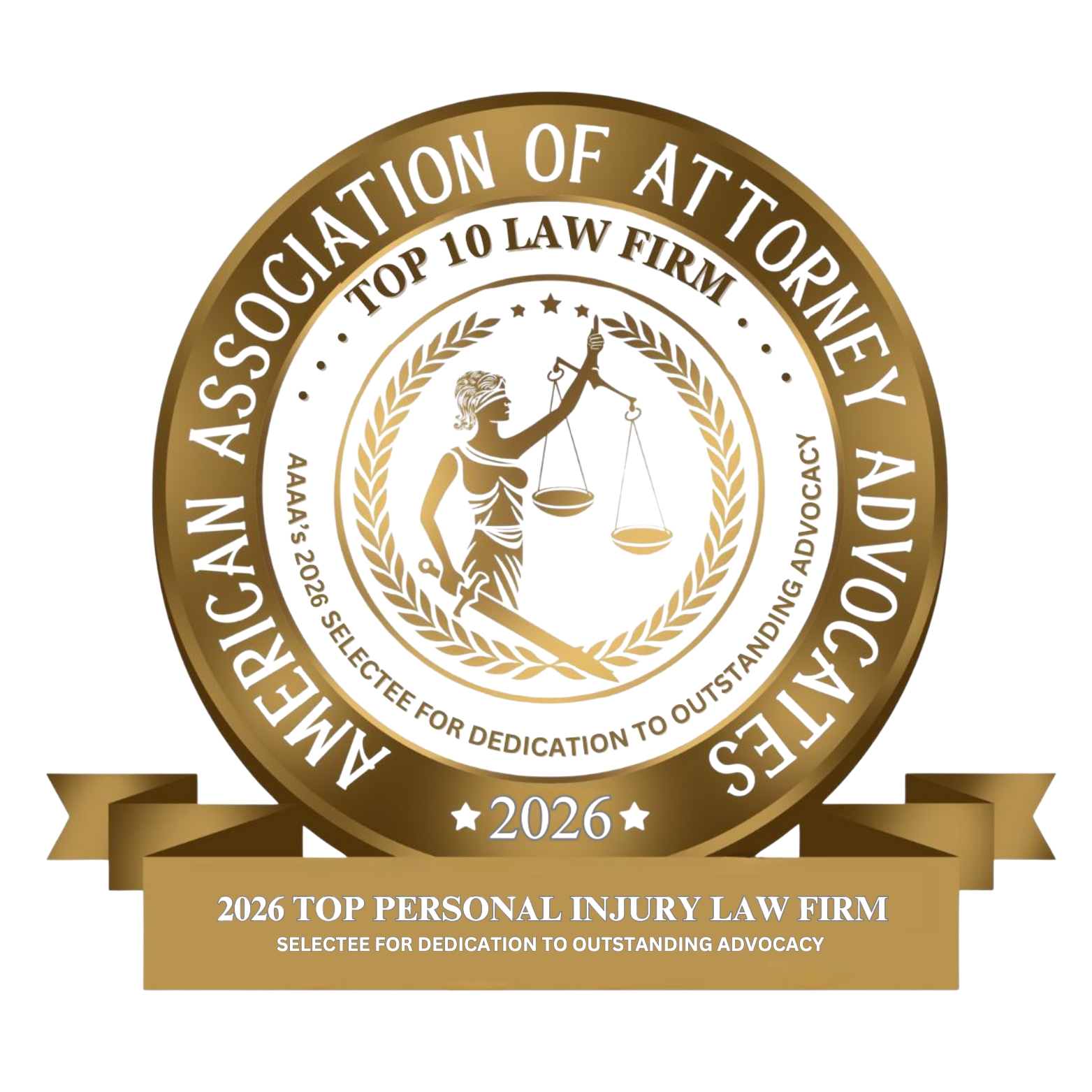 American Association of Attorney Advocates 2026 badge